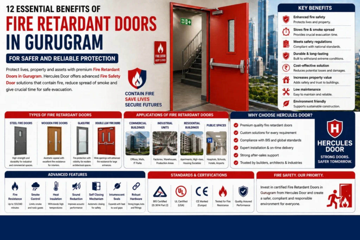 Fire Retardant Doors in Gurugram