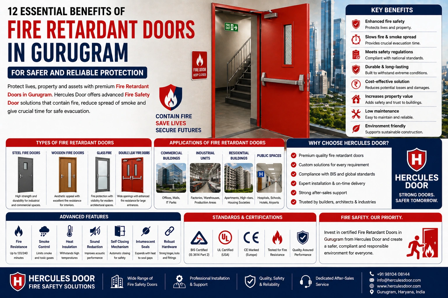 Fire Retardant Doors in Gurugram