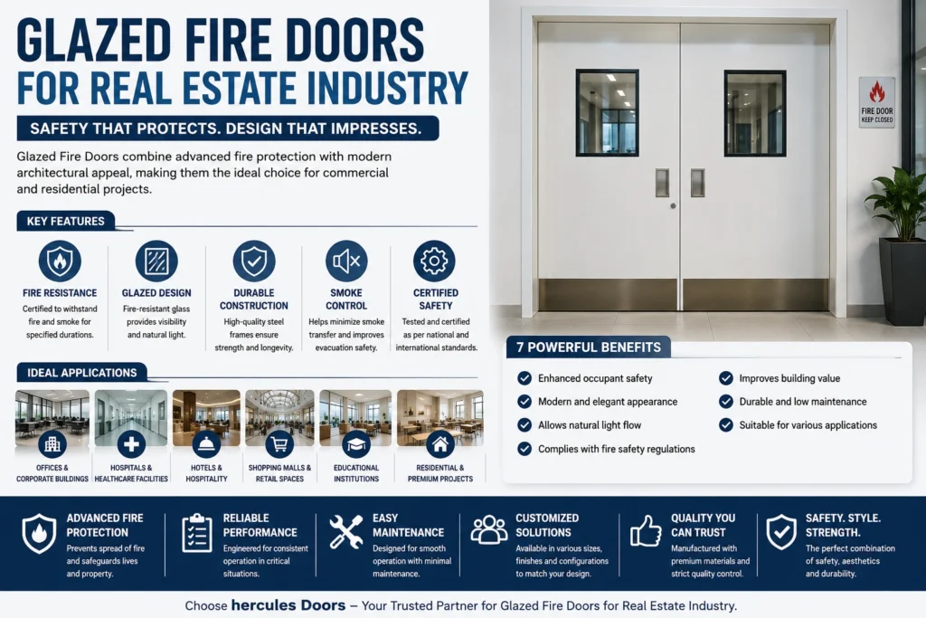 Glazed Fire Doors for Real Estate Industry